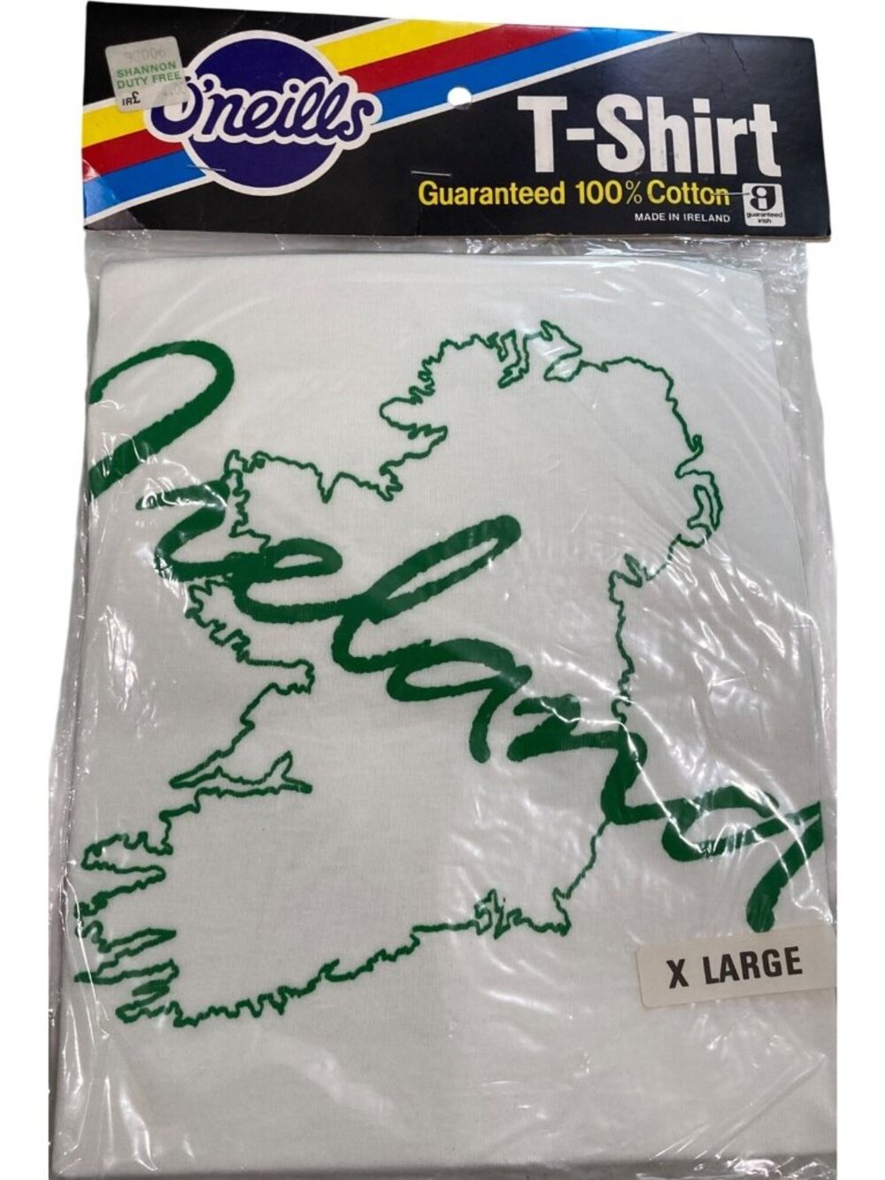 Vintage O'Neills Mens Cotton T Shirt XL White Ireland Minimalist Casual Preppy